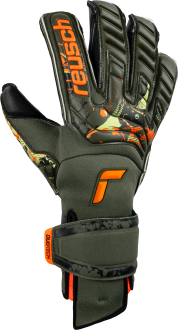 Reusch Attrakt Duo Evolution AdaptiveFlex 5370055 5555 green grey front